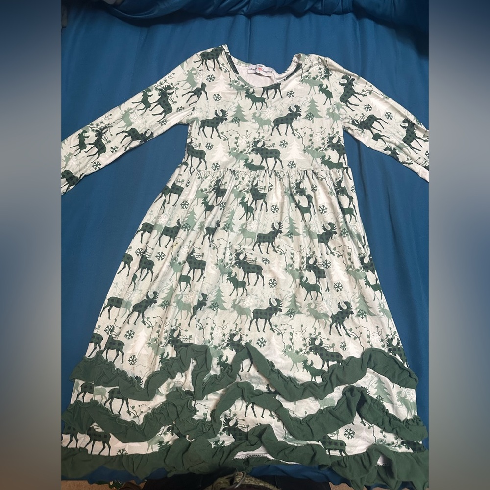 Jr. Moose/Winter Themed Dress sz.10